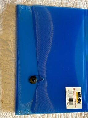 Blue Expanding Accordion File Folder - Multi-Section Home Storage